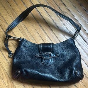 Brighton Black Leather Shoulder Bag Hobo Style